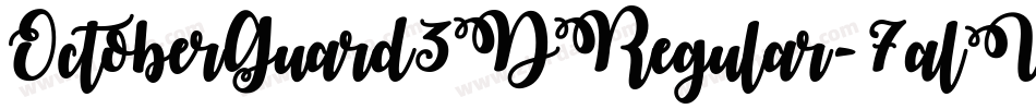 OctoberGuard3DRegular-7alV字体转换