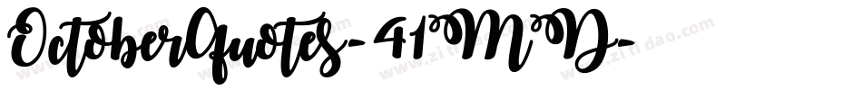 OctoberQuotes-41MD字体转换