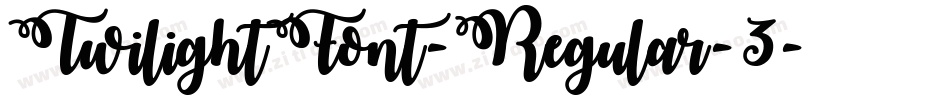 TwilightFont-Regular-3字体转换