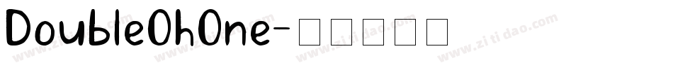 DoubleOhOne字体转换