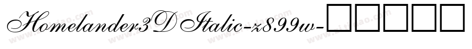 Homelander3DItalic-z899w字体转换