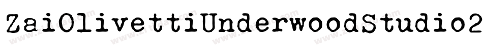 ZaiOlivettiUnderwoodStudio21Typewriter-jE90l字体转换