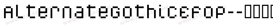 AlternateGothicEFOP-字体转换