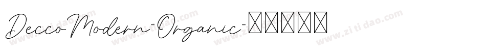 DeccoModern-Organic字体转换