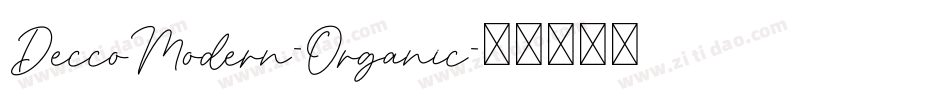 DeccoModern-Organic字体转换
