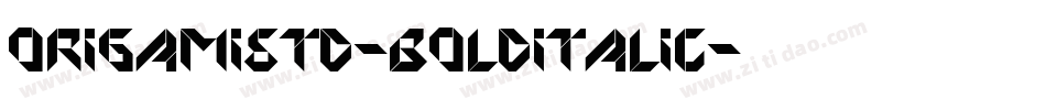 OrigamiStd-BoldItalic字体转换