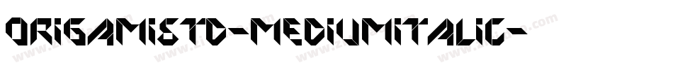OrigamiStd-MediumItalic字体转换