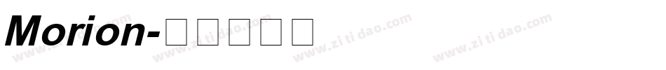 Morion字体转换