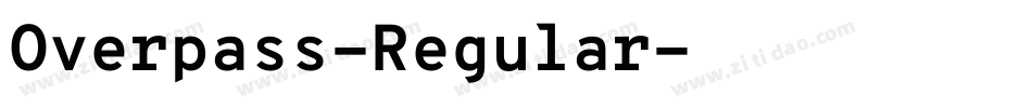 Overpass-Regular字体转换