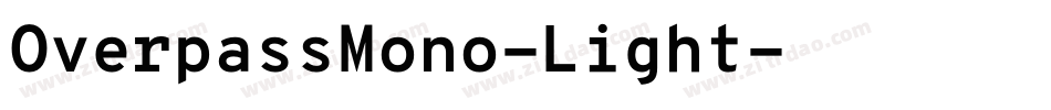 OverpassMono-Light字体转换