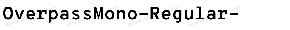 OverpassMono-Regular字体转换