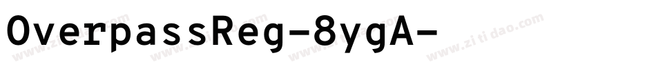 OverpassReg-8ygA字体转换