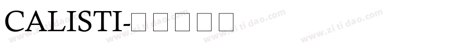 CALISTI字体转换