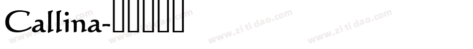 Callina字体转换