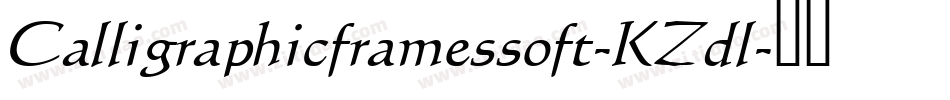 Calligraphicframessoft-KZdl字体转换