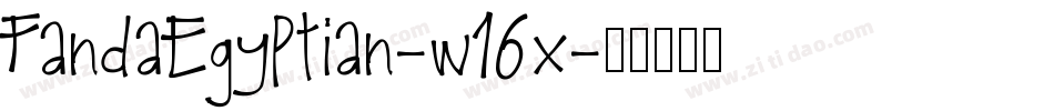 FandaEgyptian-w16x字体转换
