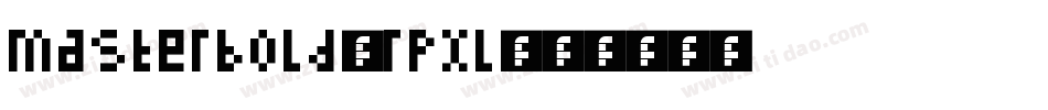 MasterBold-rPxL字体转换