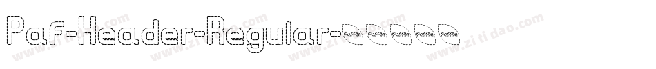 Paf-Header-Regular字体转换