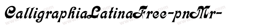 CalligraphiaLatinaFree-pnMr字体转换