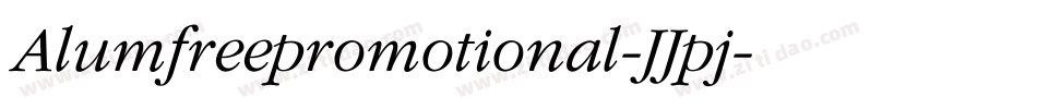 Alumfreepromotional-JJpj字体转换