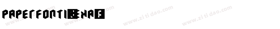 Paperfont1-Xexa字体转换