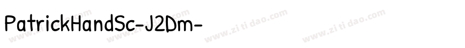 PatrickHandSc-J2Dm字体转换