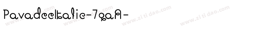 PavadeeItalic-7qaA字体转换