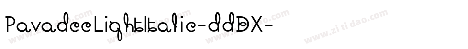 PavadeeLightItalic-ddDX字体转换