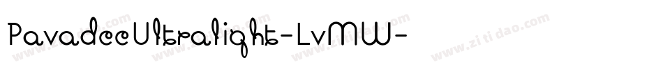 PavadeeUltralight-LvMW字体转换