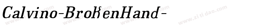 Calvino-BrokenHand字体转换