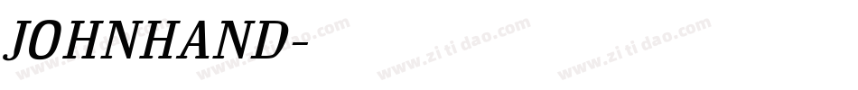JOHNHAND字体转换