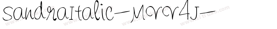 SandraItalic-MVV4J字体转换