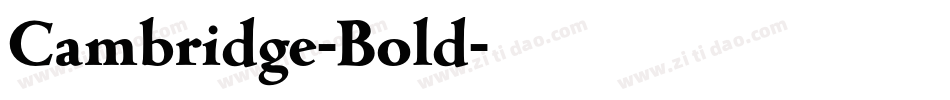 Cambridge-Bold字体转换