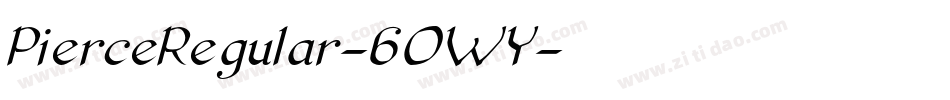 PierceRegular-6OWY字体转换