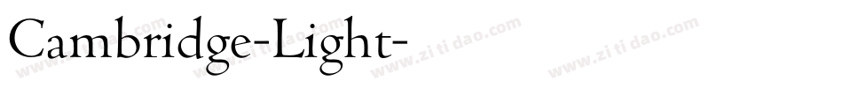 Cambridge-Light字体转换