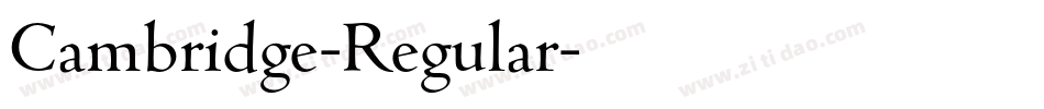 Cambridge-Regular字体转换