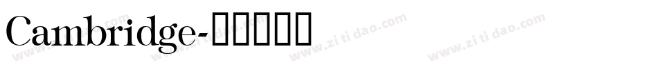 Cambridge字体转换
