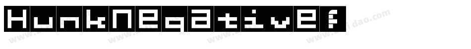 HunkNegative字体转换