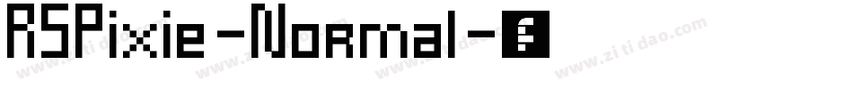 RSPixie-Normal字体转换