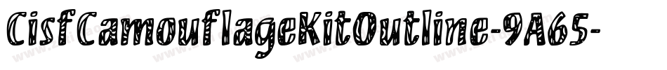 CisfCamouflageKitOutline-9A65字体转换