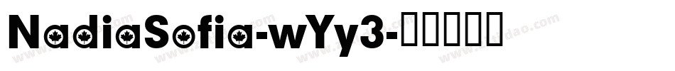 NadiaSofia-wYy3字体转换
