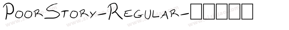 PoorStory-Regular字体转换