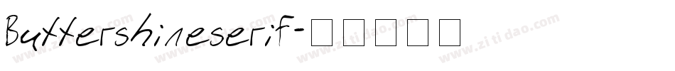 Buttershineserif字体转换