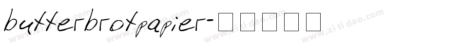butterbrotpapier字体转换