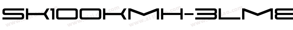 SK100kmh-3lm8字体转换