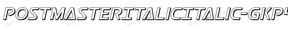 PostmasterItalicItalic-gKp4字体转换