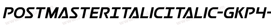 PostmasterItalicItalic-gKp4字体转换