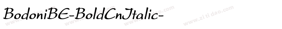 BodoniBE-BoldCnItalic字体转换