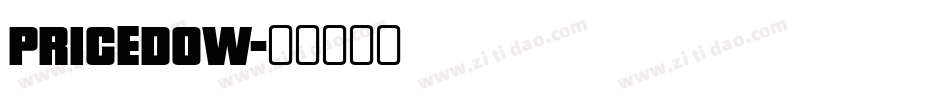 PRICEDOW字体转换