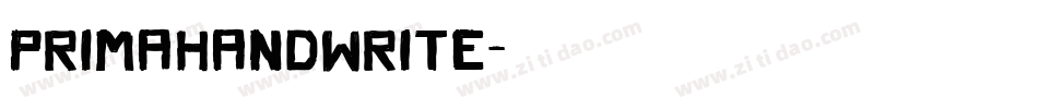 Primahandwrite字体转换